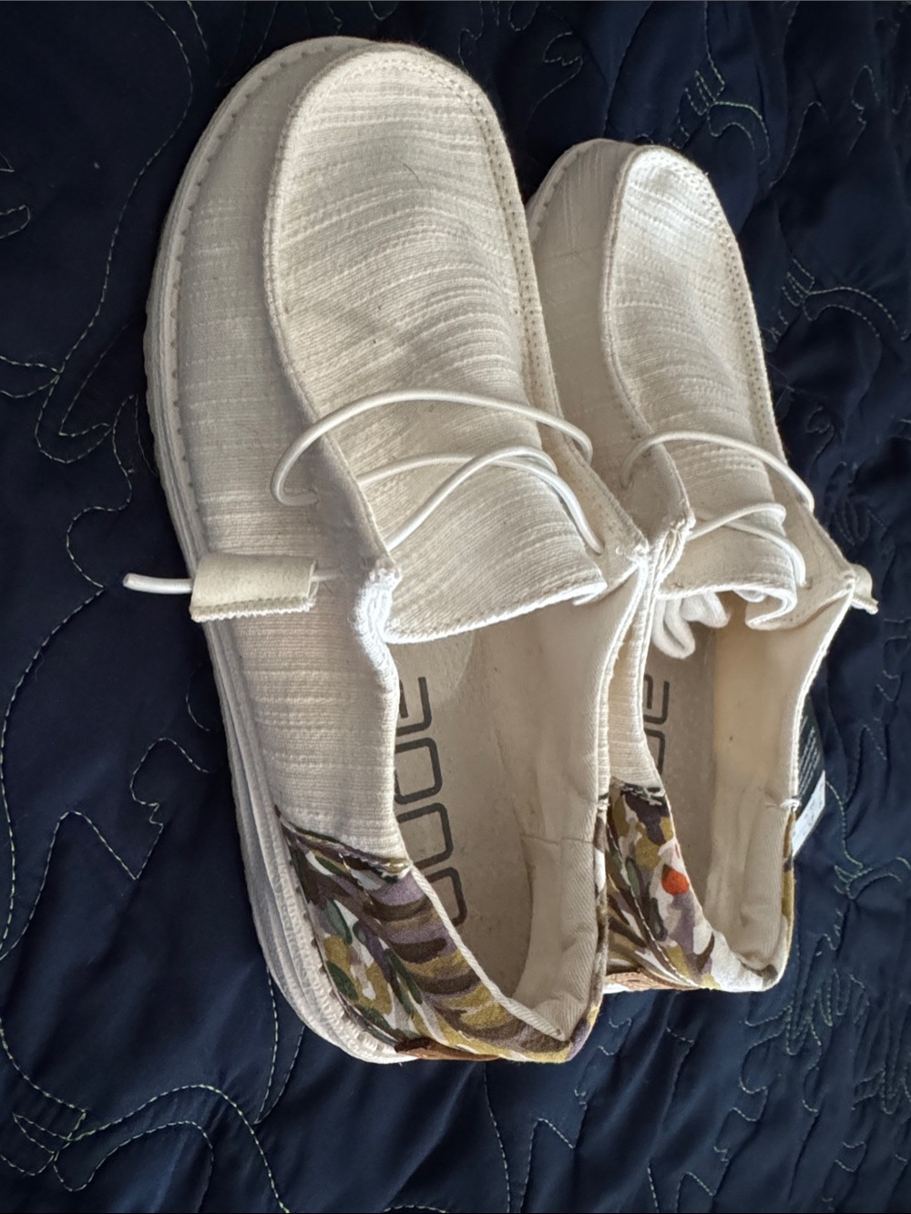 White Wendy Funk Hey Dudes size 8